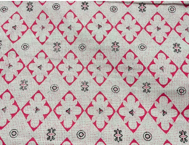 Comfort Shoppy 220 TC Cotton Double, Queen Motifs Flat Bedsheet (Pack of 1, White Base, Pink Flowers, Queen Size (90" X 100"), 100% Cotton)