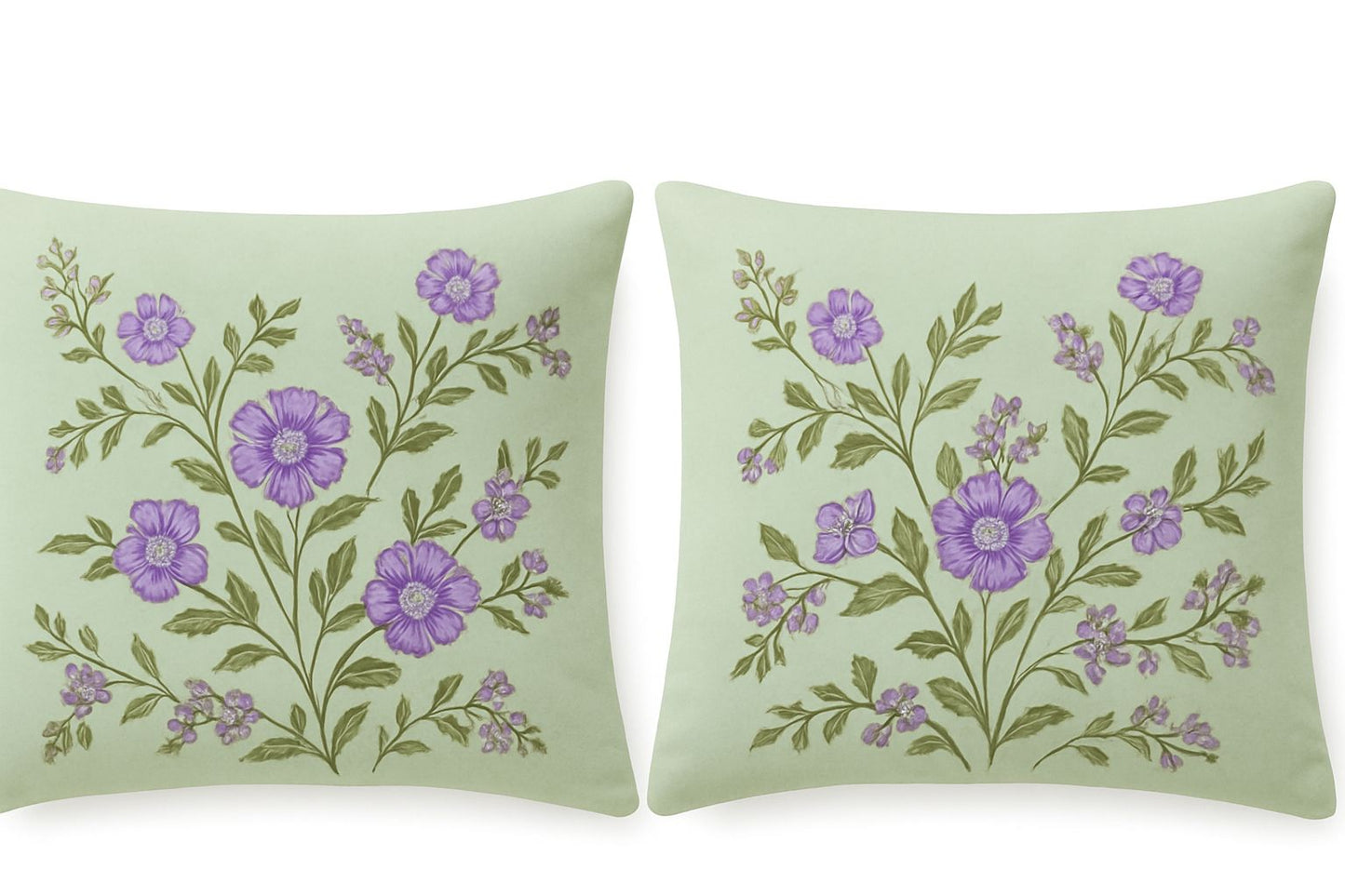 Comfort Shoppy Cotton Super King, Double, King Flat 350 TC Floral Bedsheet (Pack of 1, Green, Golden)