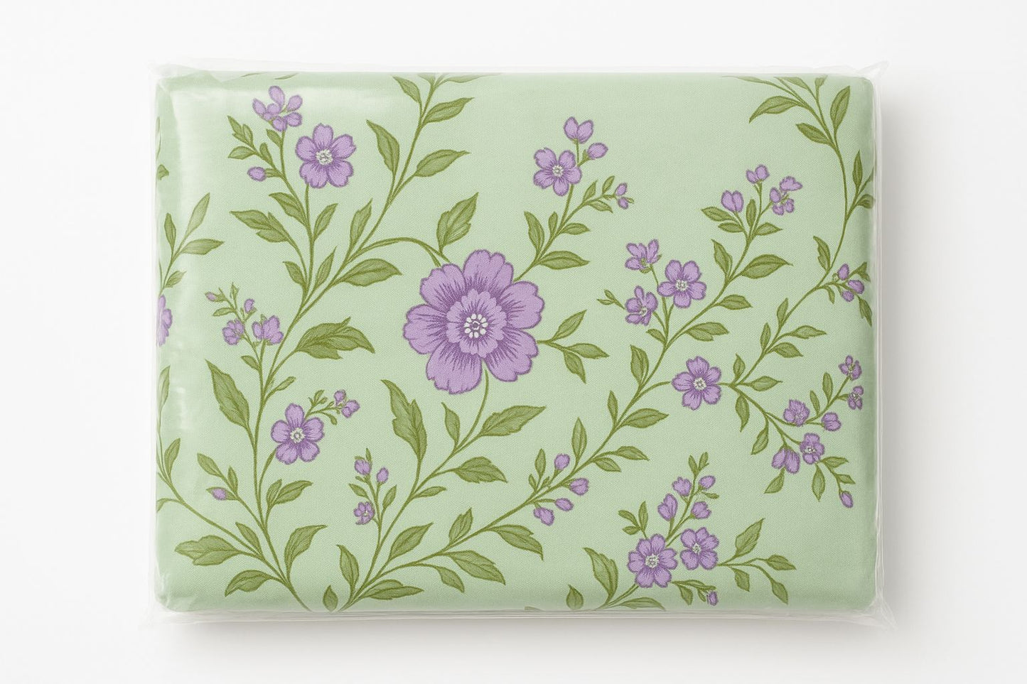 Comfort Shoppy Cotton Super King, Double, King Flat 350 TC Floral Bedsheet (Pack of 1, Green, Golden)