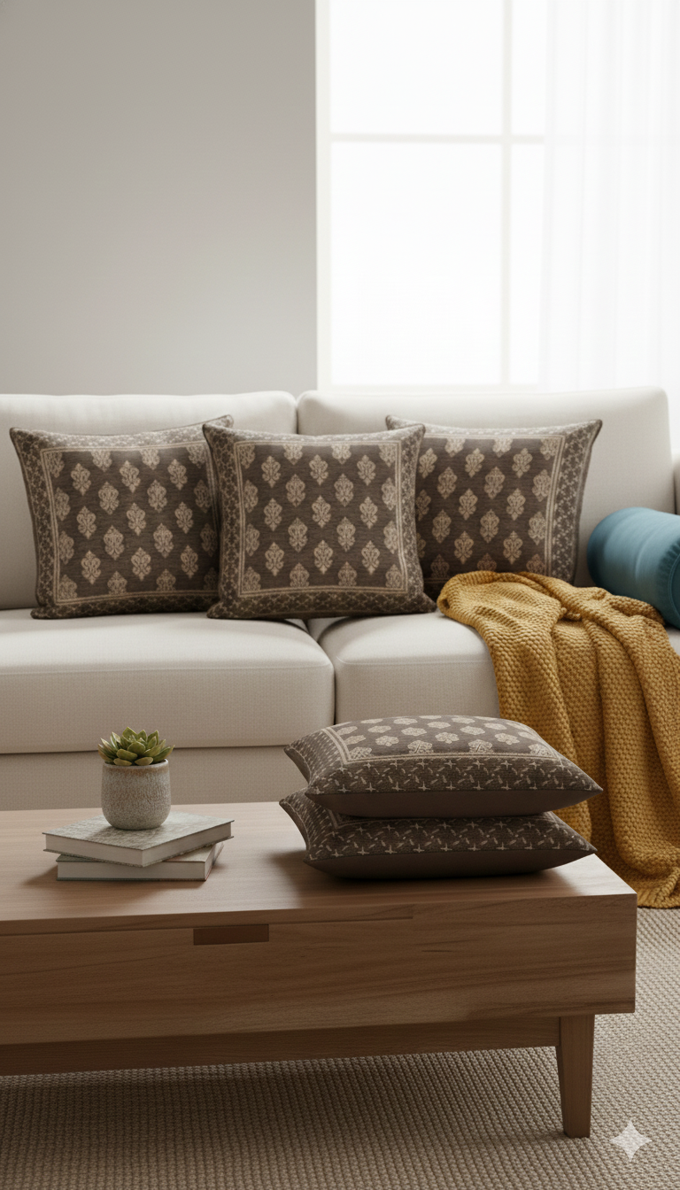 Comfort Shoppy Velvet Cushions Cover (40 cm*40 cm, Pack of 5, Gold, Brown)