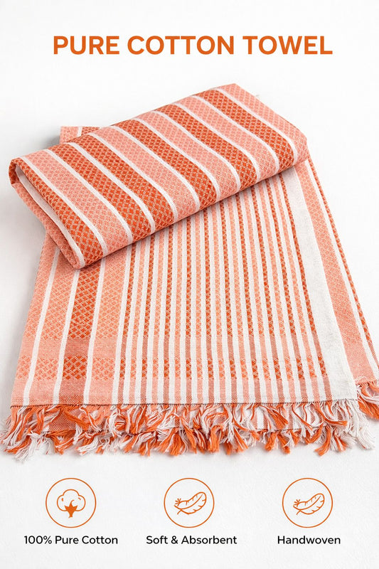Comfort Shoppy Cotton 300 GSM Bath, Beach Cotton Towels, 36*72 Gamcha.