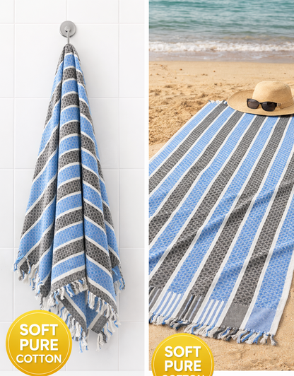 Comfort Shoppy Cotton 300 GSM Bath, Beach Cotton Towels, 36*72 Gamcha.