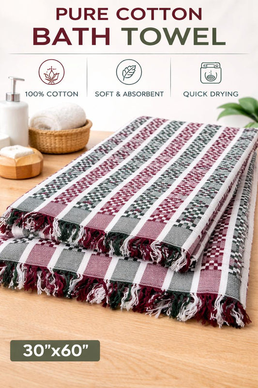 Comfort Shoppy Cotton 300 GSM Bath, Beach Cotton Towels, 30*60 Gamcha.