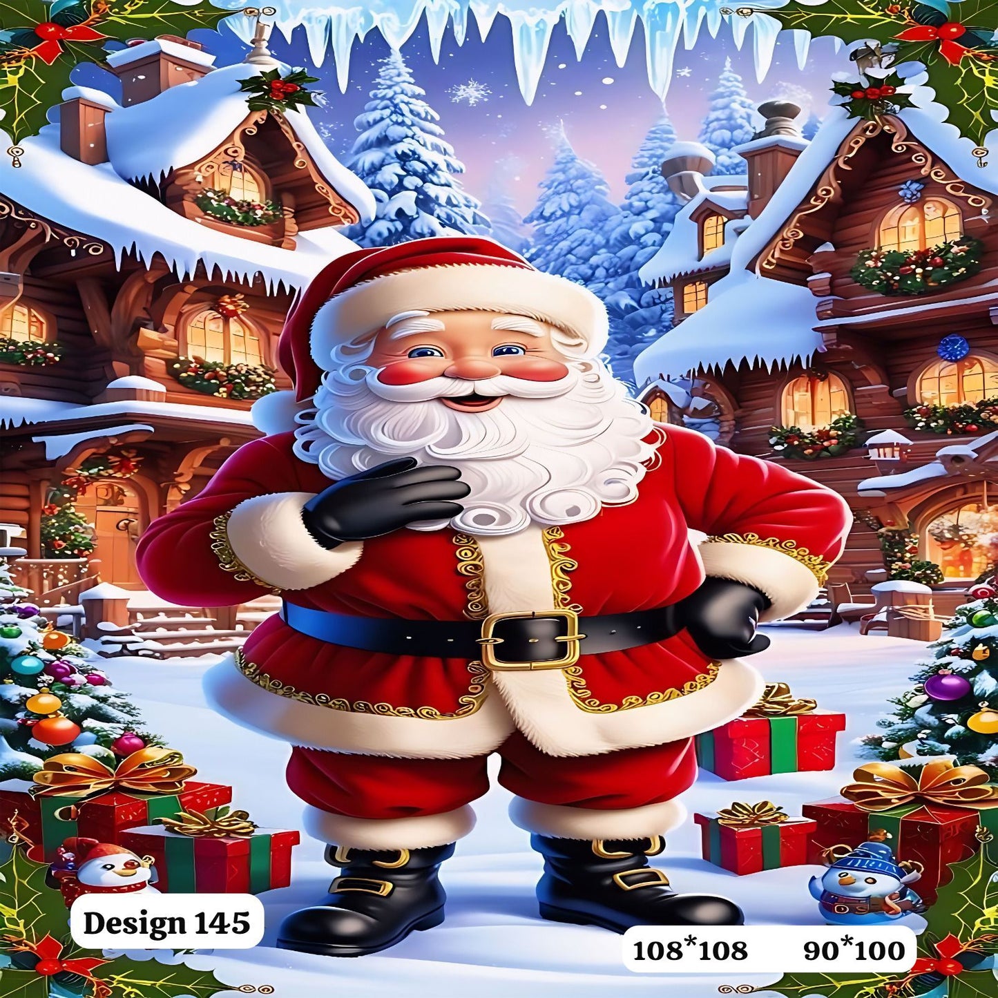 Comfort Shoppy Cotton Super King Flat 400 TC 7D Digital Bedsheet  (Pack of 1, Red, White)