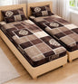 Comfort Shoppy Single Size Zippered Cotton Stretchable Mattress Cover (Brown, Beige, White)