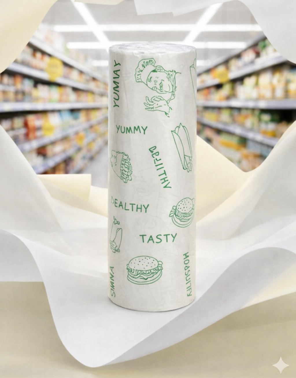 Comfort shoppy Butter Paper Roll 1 KG, Food Wrapping Paper | Oil Proof Grease Resistant, Lunch Box Packing, Tiffin Wrap, Bakery & Restaurant Use, Microwave Safe, roti Clothes wrap.
