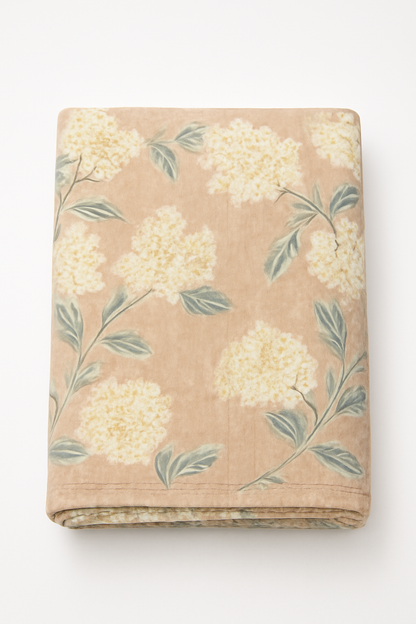 Comfort Shoppy Floral Single Comforter for Mild Winter  (Cotton, Peach, Cream)