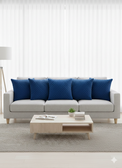 Comfort Shoppy Velvet Cushions Cover  (40 cm*40 cm, Pack of 5, Blue)