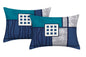 Comfort Shoppy Cotton Pillows Cover  (45 cm*71 cm, Pack of 2, Blue, Grey)