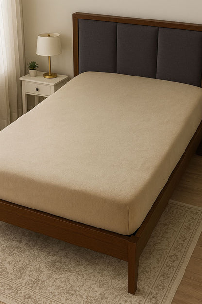 Cream color Waterproof Mattress Protector (36 X 72 X 8) - Pair