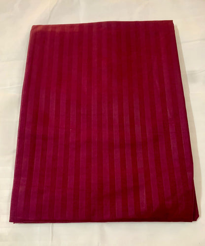 Comfort Shoppy 250 TC Cotton King Striped Flat Bedsheet  (Pack of 1, Lavender Color)