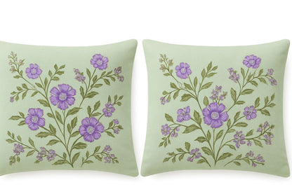 Comfort Shoppy Cotton Super King, Double, King Flat 350 TC Floral Bedsheet  (Pack of 1, Green, Golden)