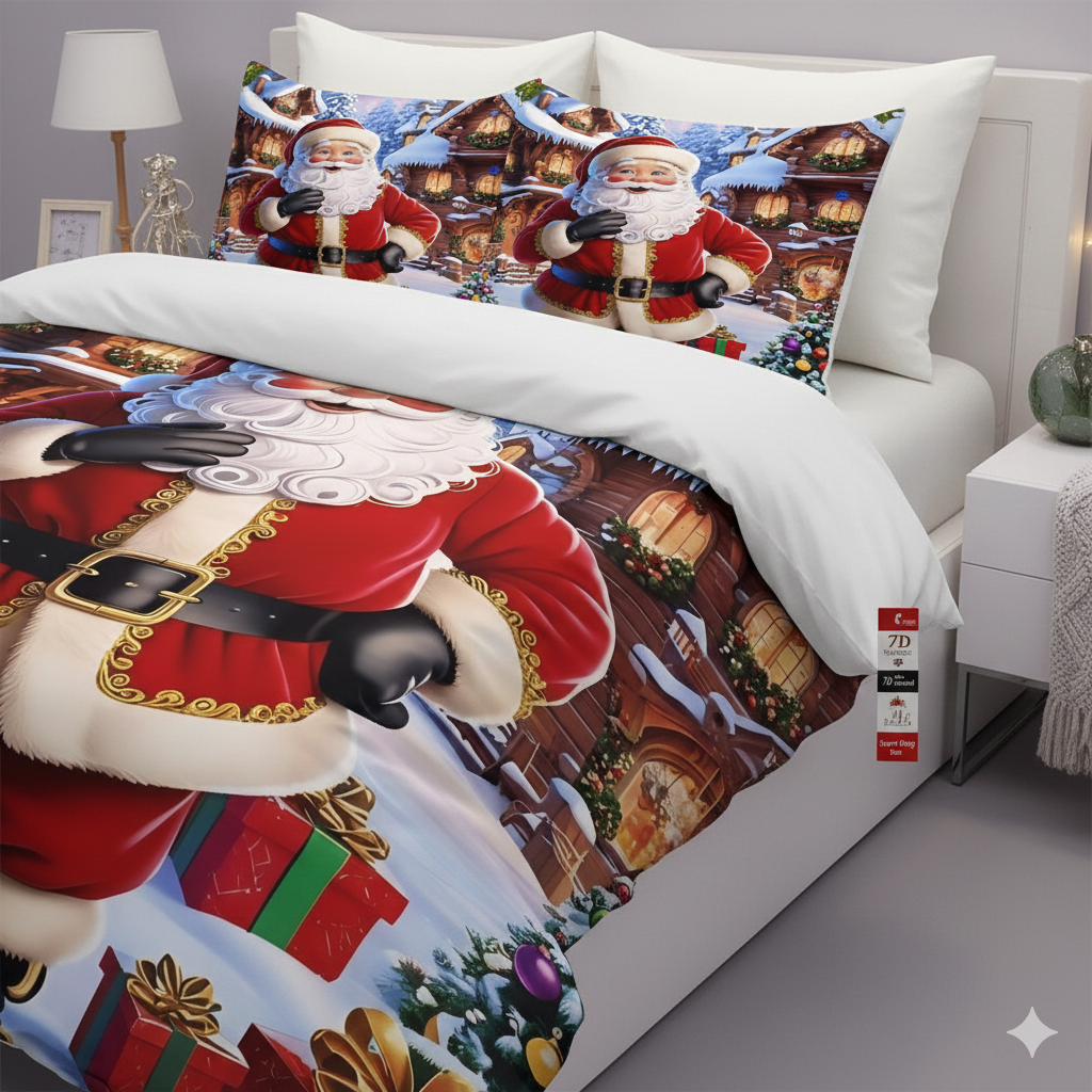 Comfort Shoppy Cotton Super King Flat 400 TC 7D Digital Bedsheet  (Pack of 1, Red, White)