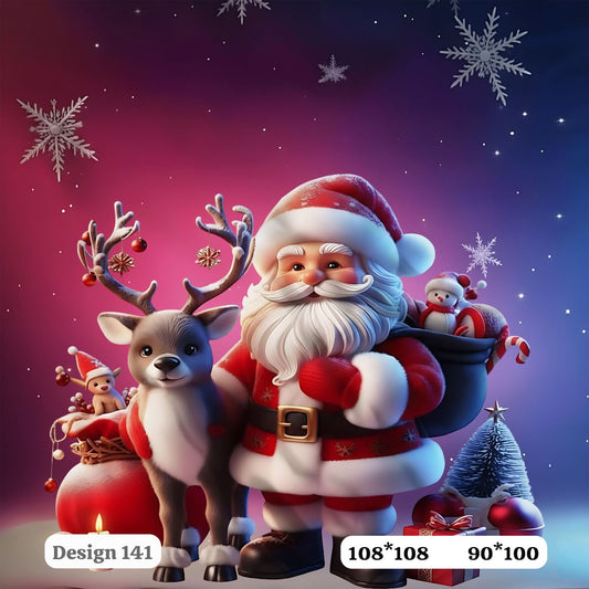 Comfort Shoppy Cotton Super King Flat 400 TC 7D Digital Bedsheet  (Pack of 1, White, Blue, Red)