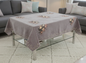 Comfort Shoppy Velvet 6 Seater Floral Table Cover  (Grey)