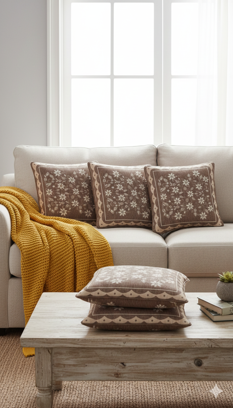 Comfort Shoppy Velvet Cushions Cover  (40 cm*40 cm, Pack of 5, Gold, Brown)