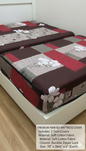 Comfort Shoppy Single Size Zippered Cotton Stretchable Mattress Cover  (Brown, Red)