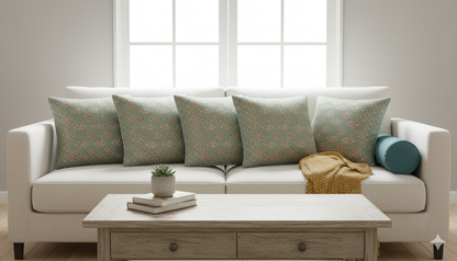 Comfort Shoppy Velvet Cushions Cover  (40 cm*40 cm, Pack of 5, Gold, Green)
